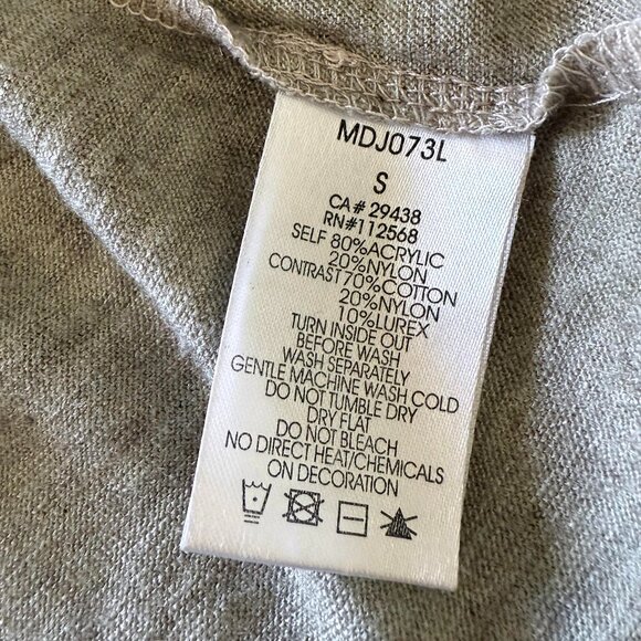 size SMALL tan cardigan MISS ME lace rhinestones embellished button up ombre S - Picture 10 of 11